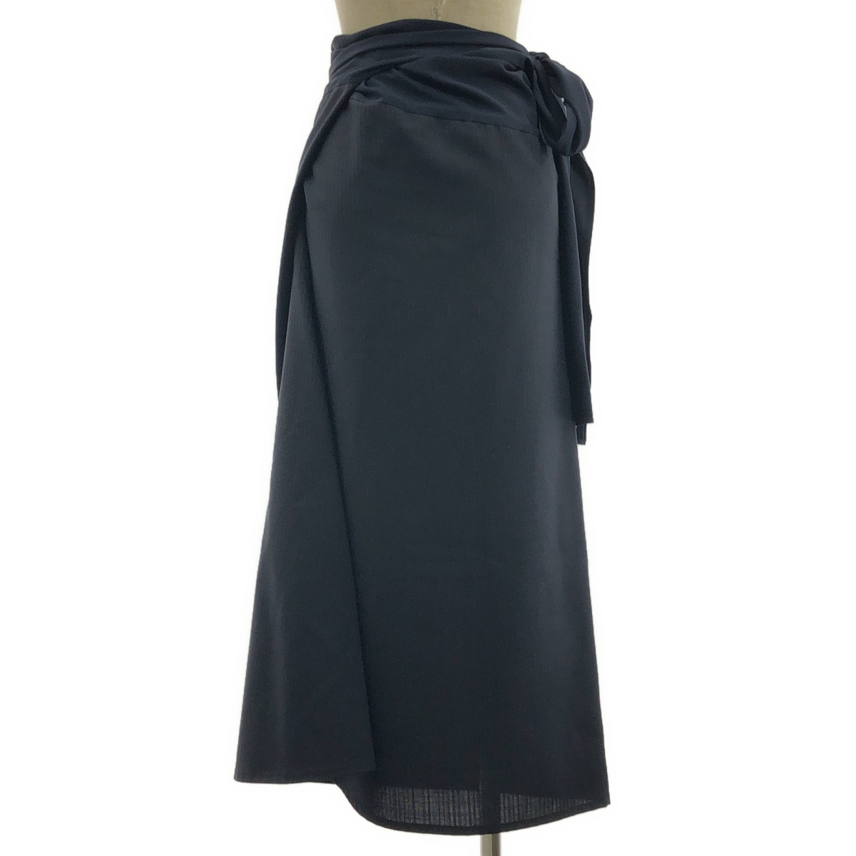 YOHJI YAMAMOTO +NOIR / ヨウジヤマモトプリュスノアール ストライプ 異素材 ロングスカート