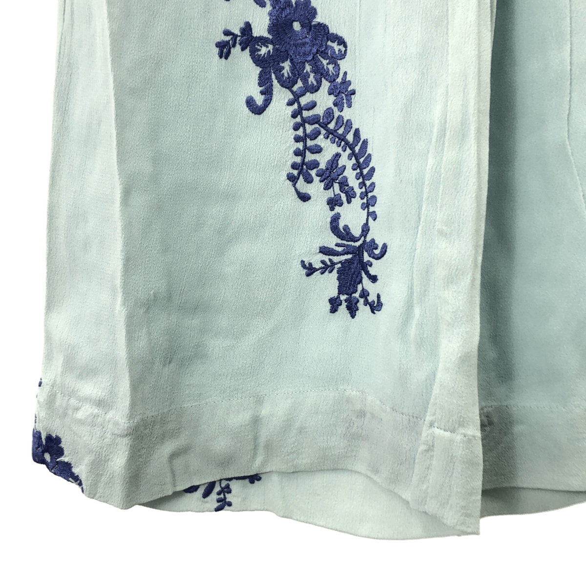 ne Quittez pas / ヌキテパ Moss Rayon Lupinus Embroidery Pants エンブロイダリー イージー パンツ