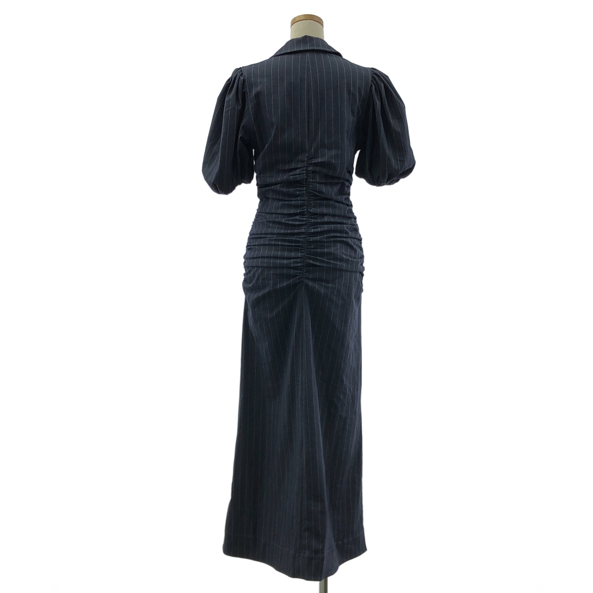 Ganni / ガニー スキッパー ギャザー ロングワンピース