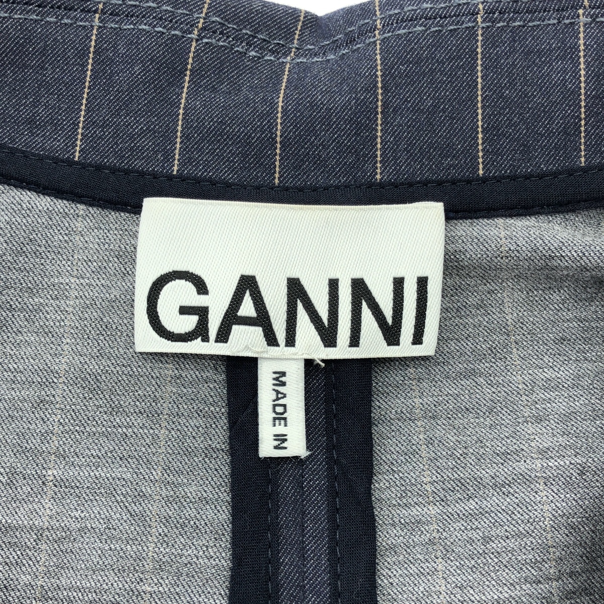 Ganni / ガニー スキッパー ギャザー ロングワンピース