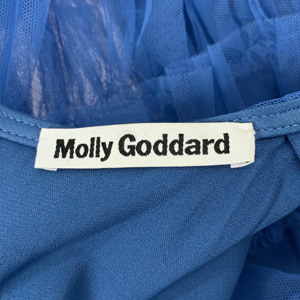 その他 フリル チュール ウエスト切替 ノースリーブワンピース