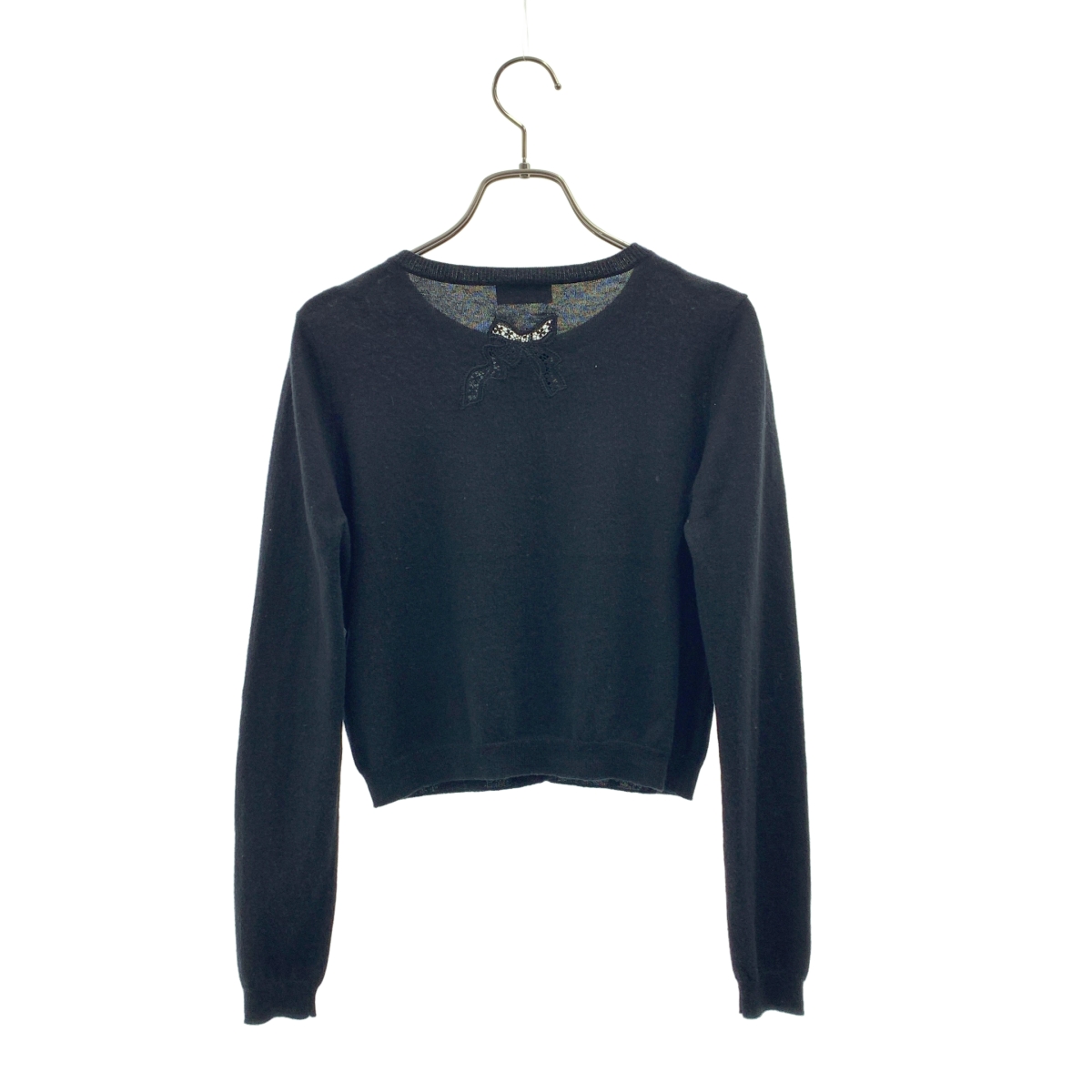 RED VALENTINO / レッドヴァレンティノ カシミヤ シルク クルーネック カーディガン