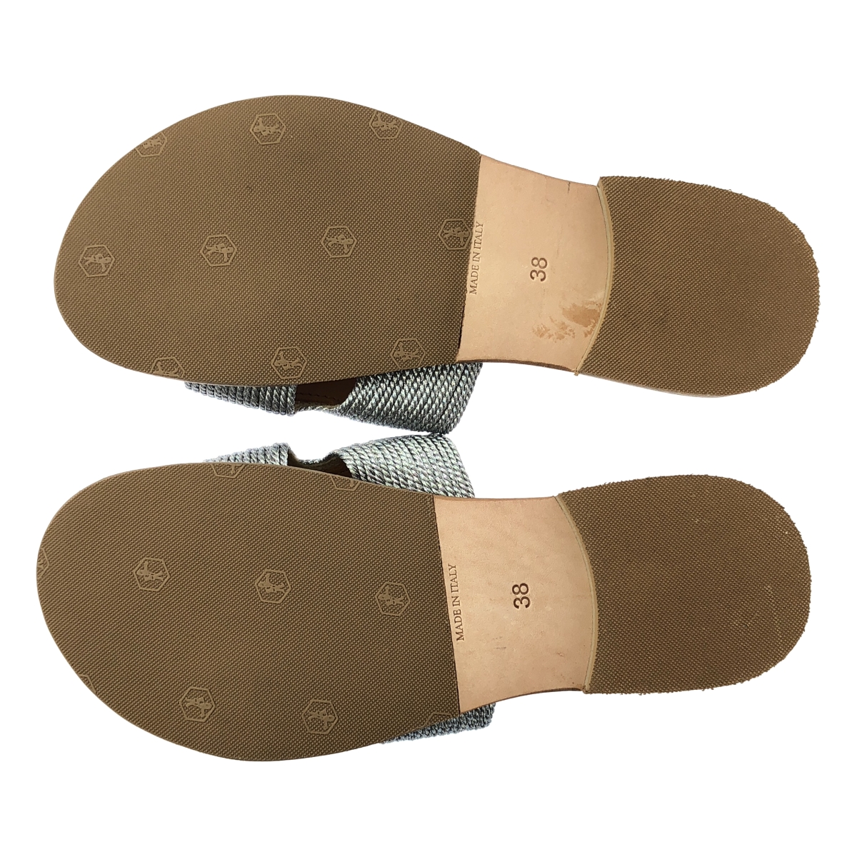 その他 メタリックロープ フラットサンダル