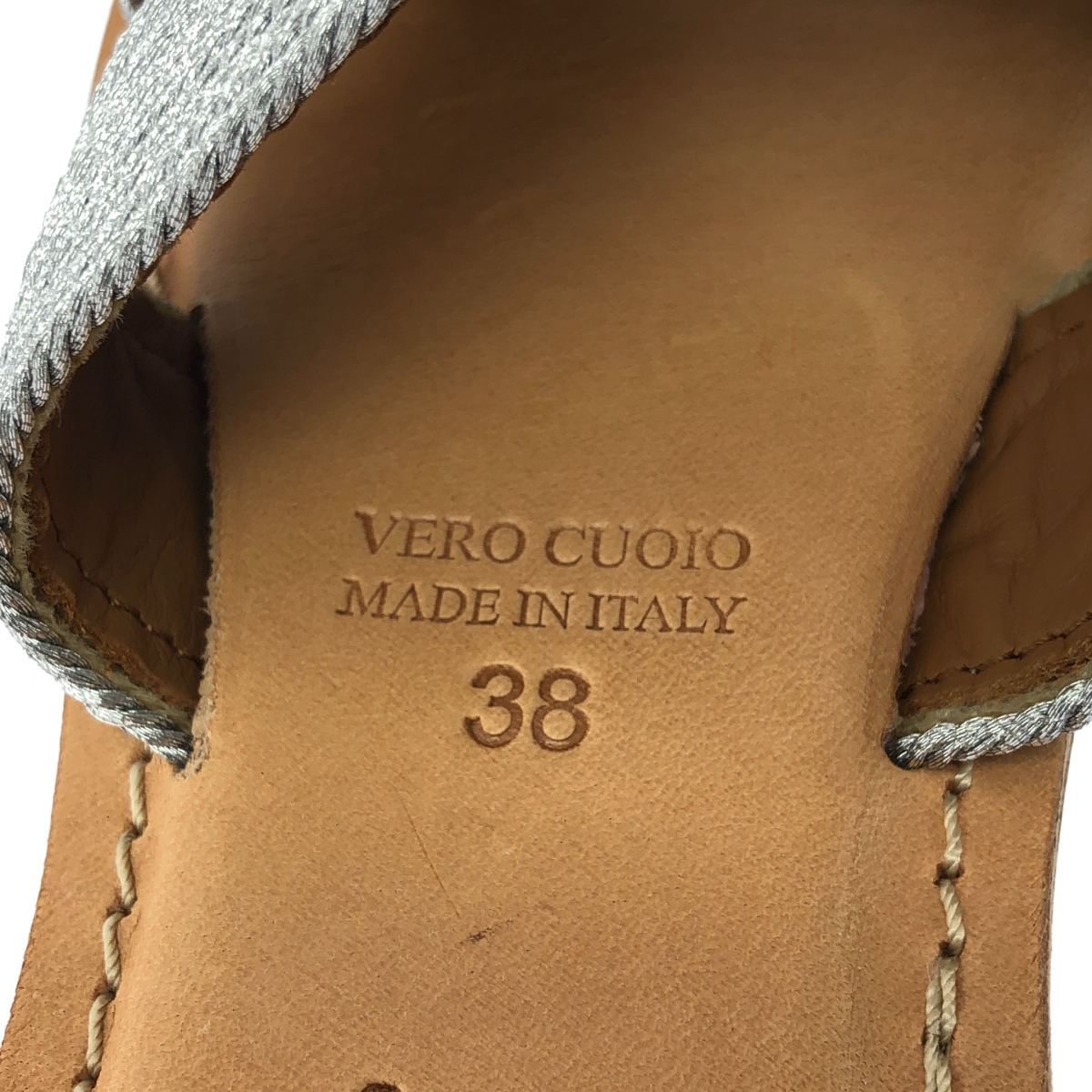 その他 メタリックロープ フラットサンダル