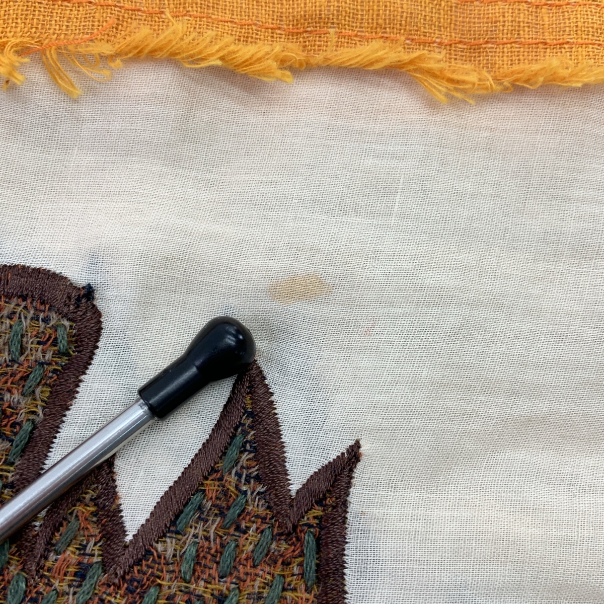 DRIES VAN NOTEN / ドリスヴァンノッテン ビジュー装飾 エンブロイダリー フリンジ 大判 ストール