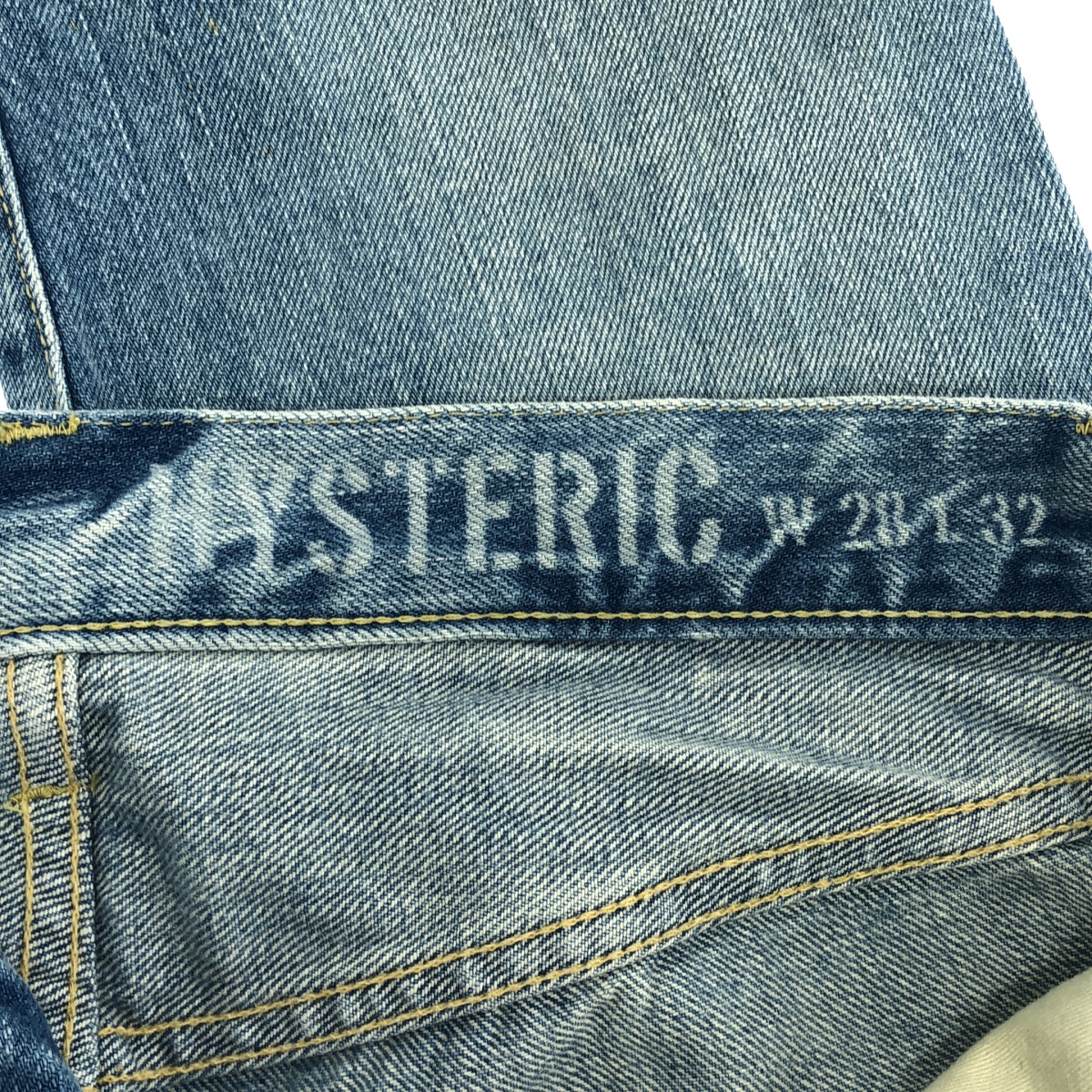 HYSTERIC GLAMOUR / ヒステリックグラマー ダメージ加工 スタッズ パッチワーク セルビッチ デニムパンツ