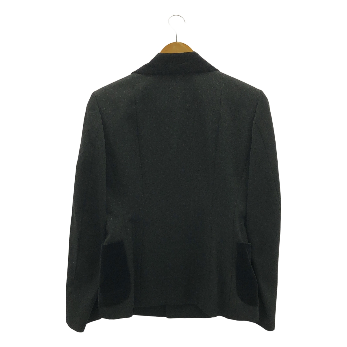 robe de chambre COMME des GARCONS / ローブドシャンブルコムデギャルソン ドット ベロア 切替 シングルブレスト ジャケット / 総裏地