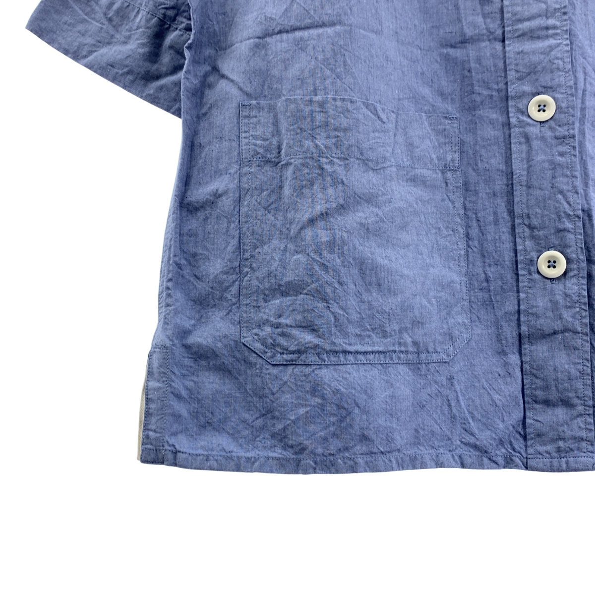 MHL. / エムエイチエルマーガレットハウエル LIGHTWEIGHT COTTON LINEN コットン リネン ハーフスリーブシャツ