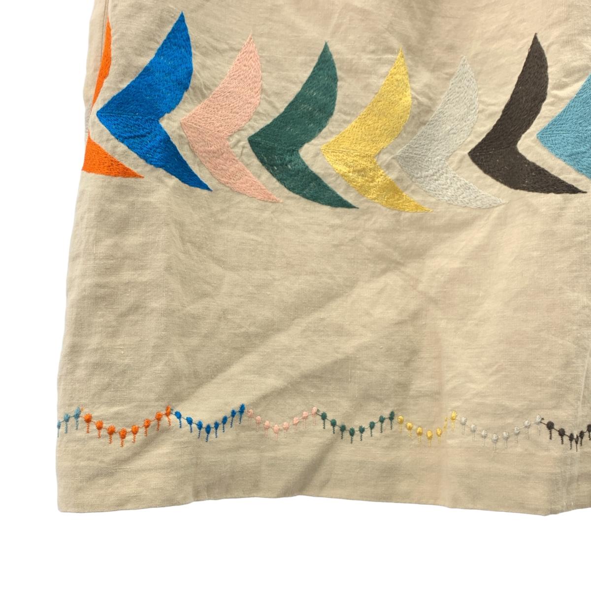 mina perhonen / ミナペルホネン bird リネン 刺しゅう ノースリーブワンピース