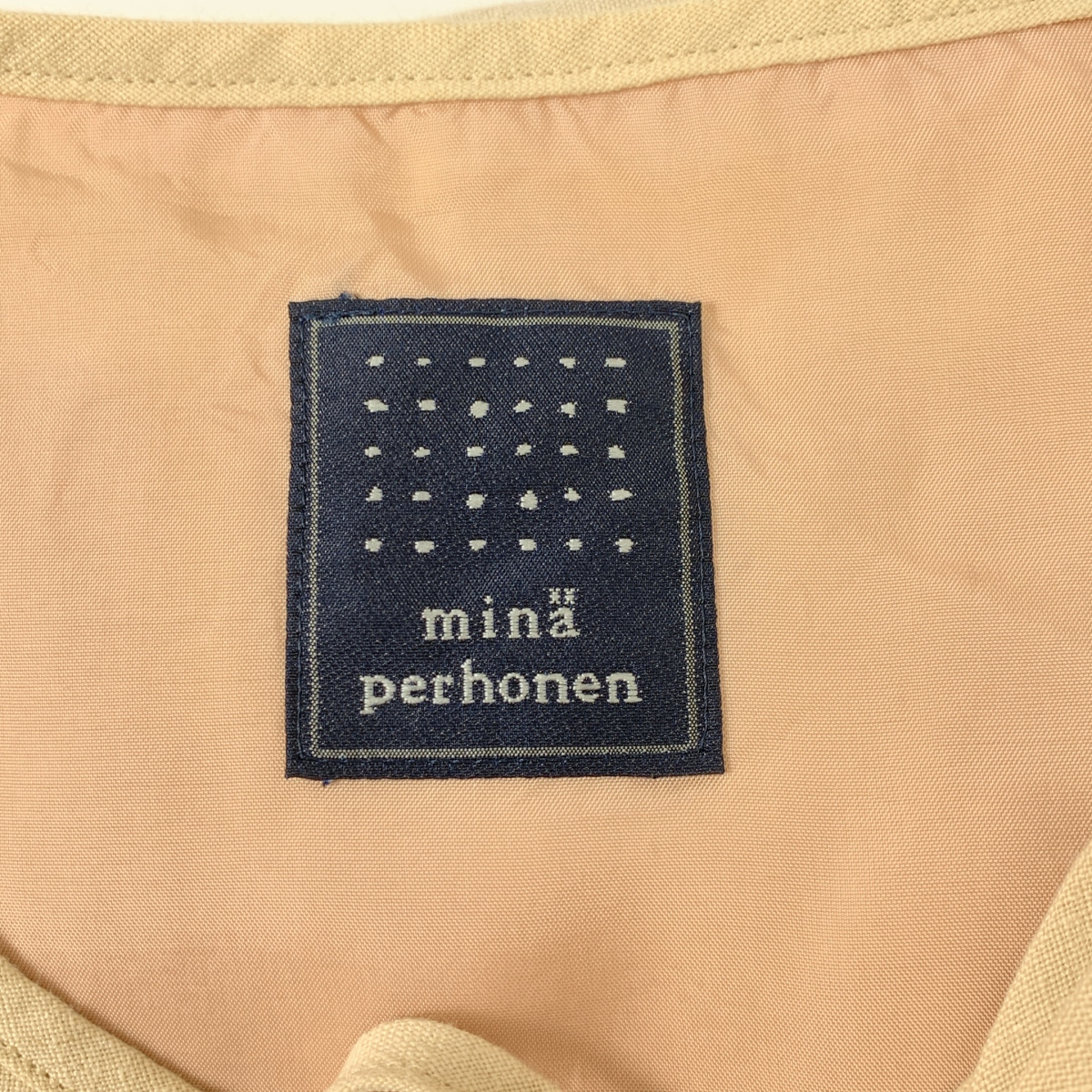 mina perhonen / ミナペルホネン bird リネン 刺しゅう ノースリーブワンピース