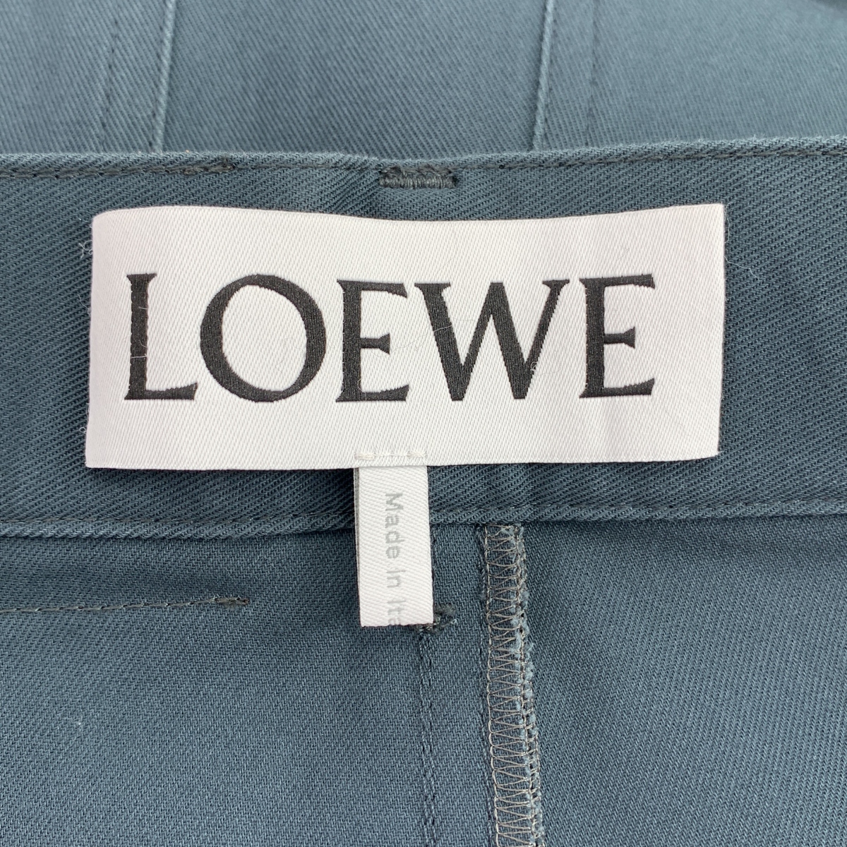 LOEWE / ロエベ ロゴパッチ タック ワイドパンツ