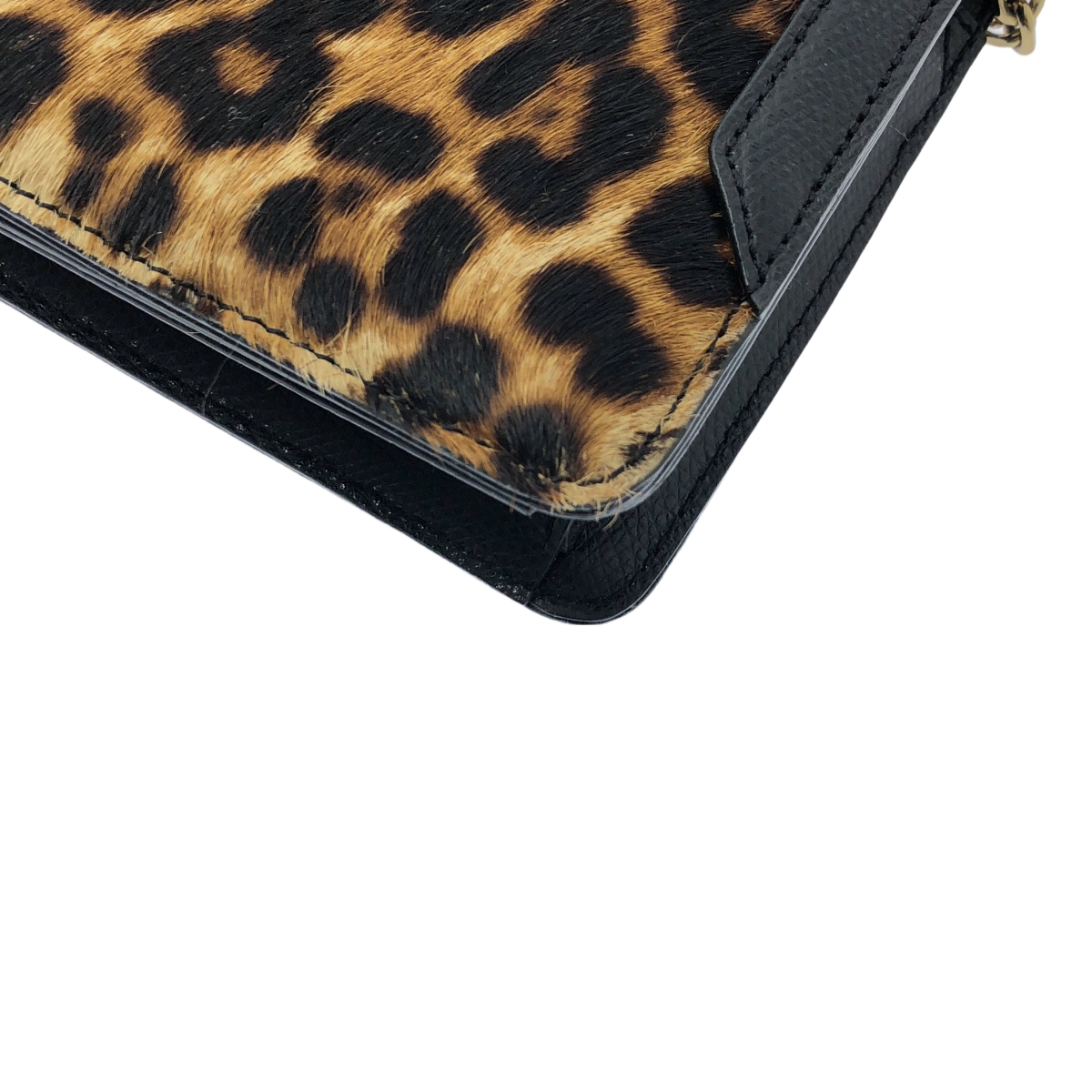 Lauren Ralph Lauren / ローレンラルフローレン レオパード ハラコ レザー チェーンバッグ