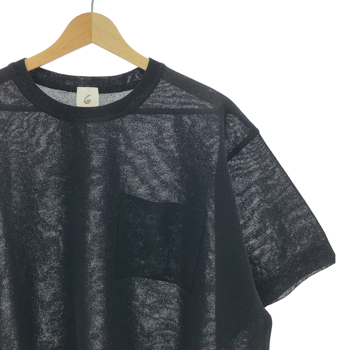 6(ROKU) BEAUTY&YOUTH / ロクビューティーアンドユース SHORT WIDE KNIT PULLOVER / ショートスリーブ ニットカットソー