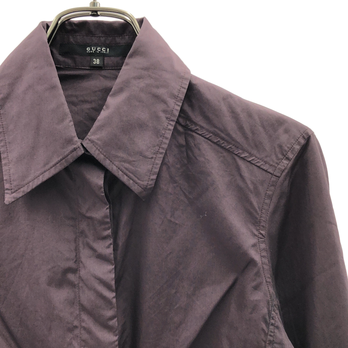 GUCCI / グッチ コットン リボンストラップ シャツ