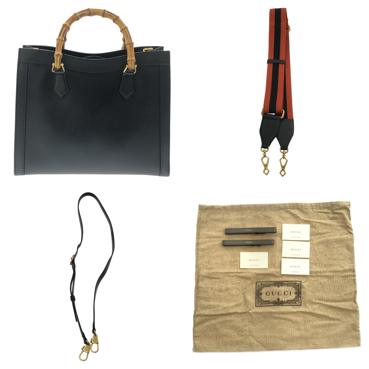 GUCCI / グッチ ダイアナ ミディアム バンブーハンドル レザー 2WAYバッグ