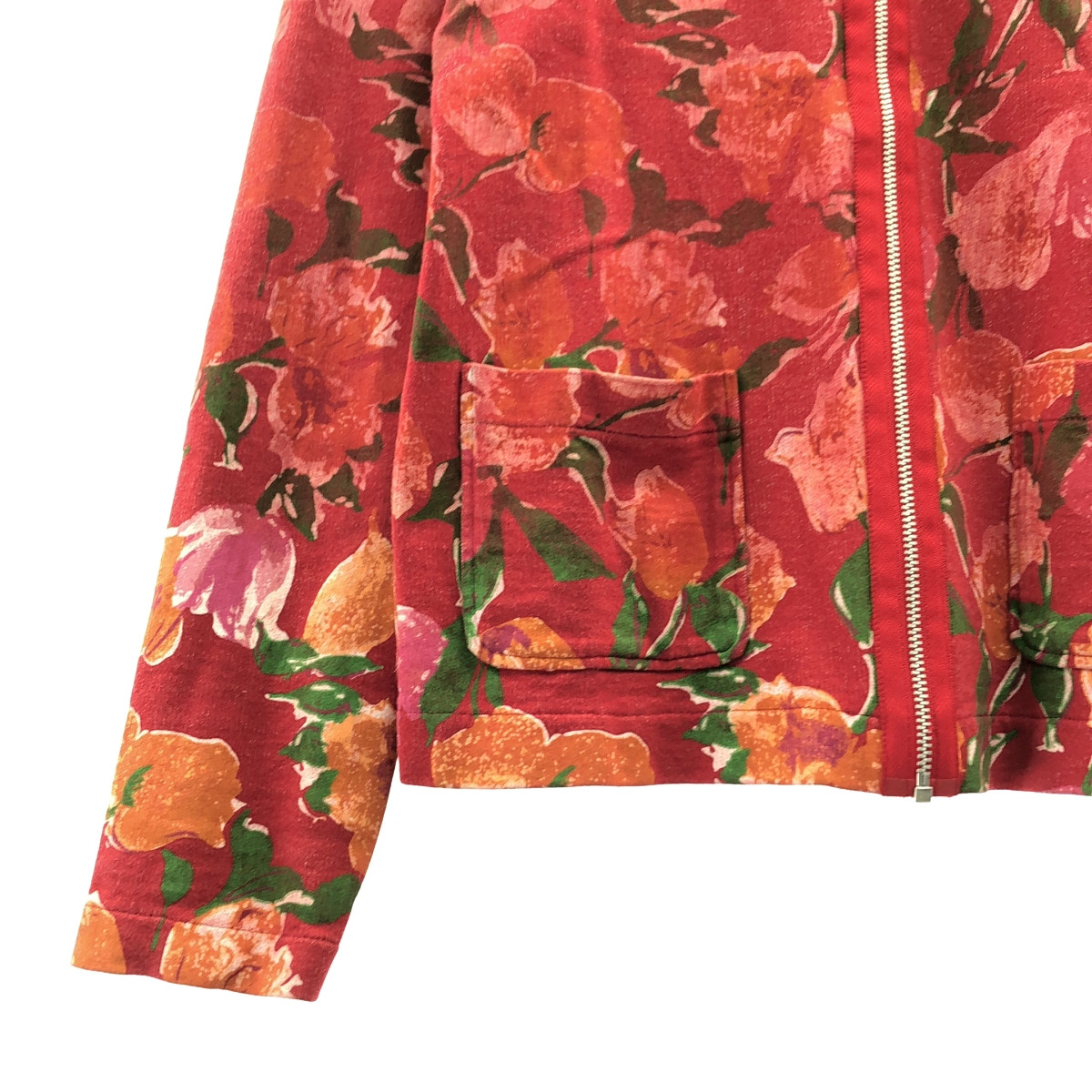 tricot COMME des GARCONS / トリココムデギャルソン コットン フローラルプリント ジップアップ カーディガン