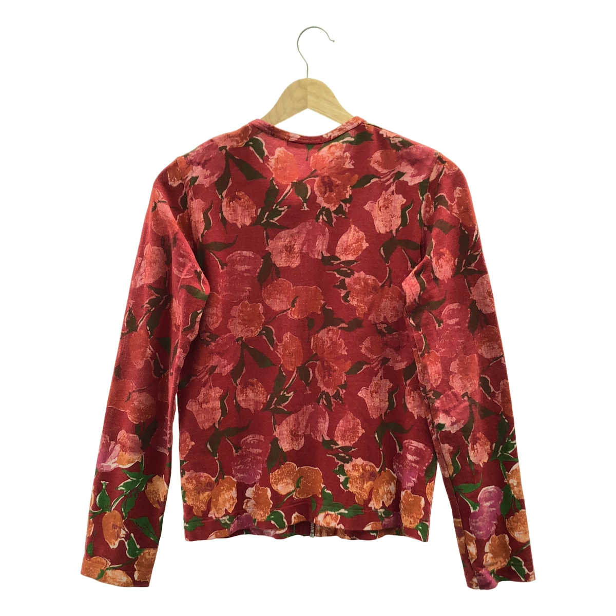 tricot COMME des GARCONS / トリココムデギャルソン コットン フローラルプリント ジップアップ カーディガン