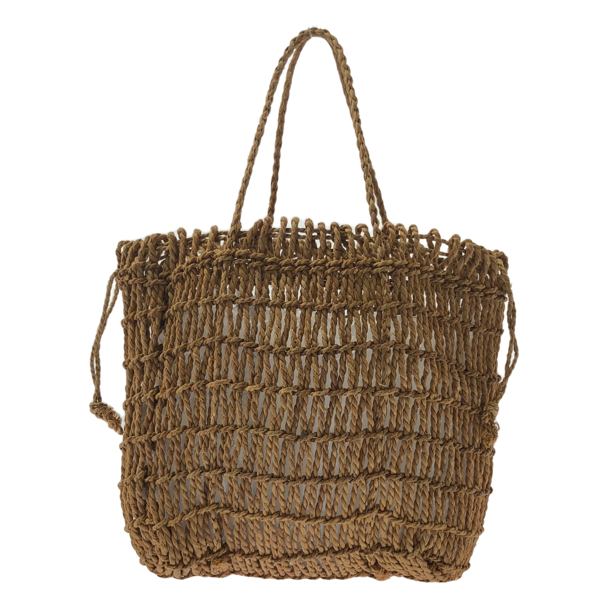 F/style / エフスタイル シナの縄の巾着バッグ (M)  シナ織 手提げ カゴバッグ