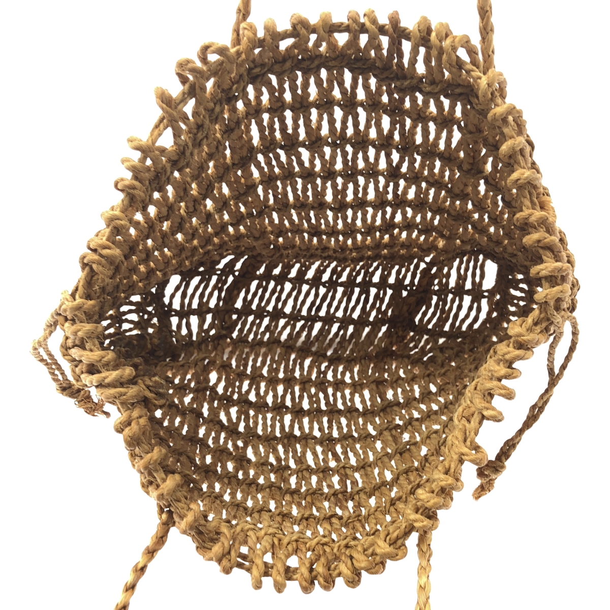 F/style / エフスタイル シナの縄の巾着バッグ (M)  シナ織 手提げ カゴバッグ