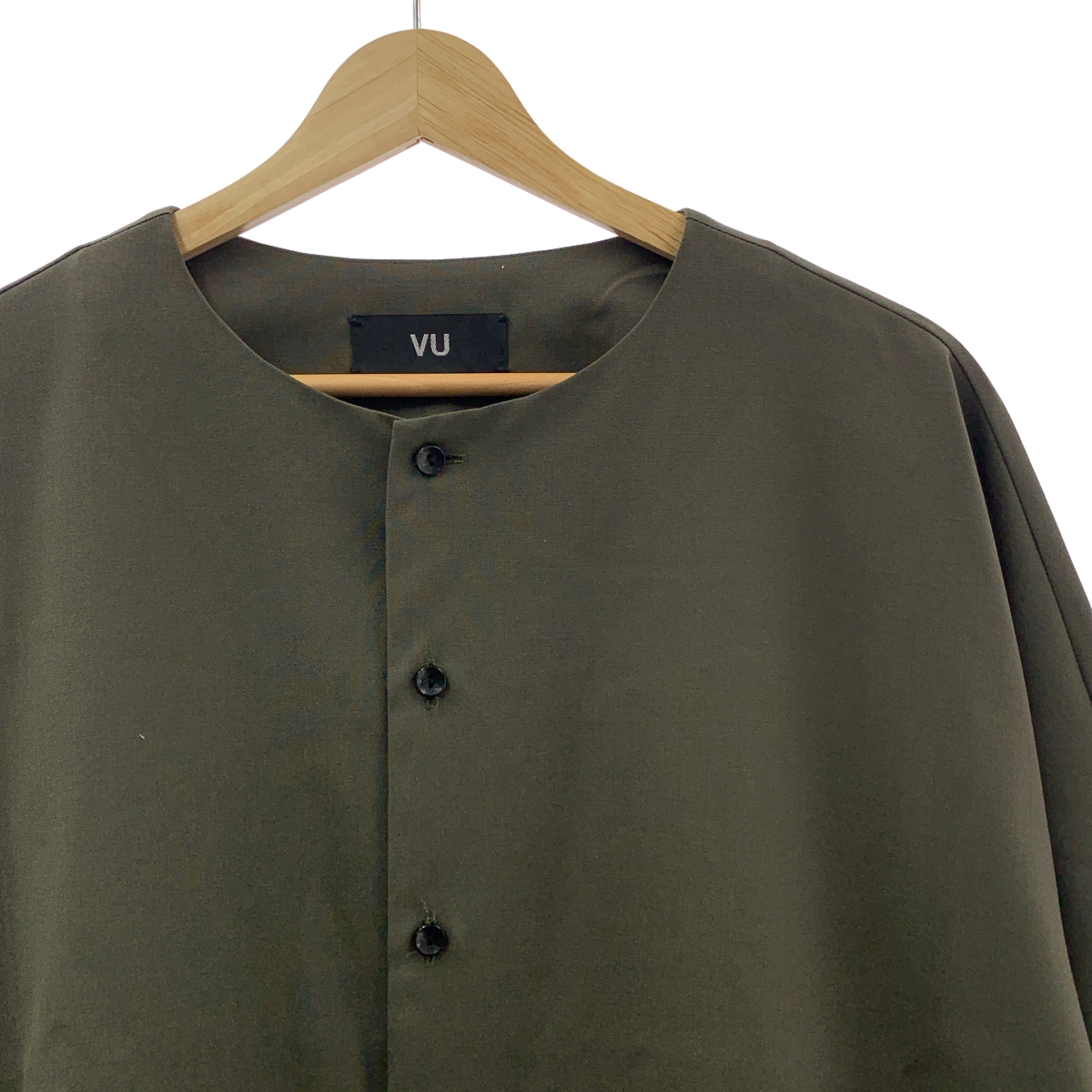 その他 no collar shirt ノーカラー ウール シャツ