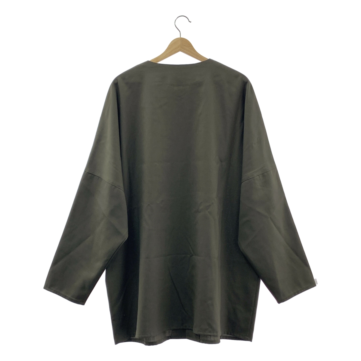 その他 no collar shirt ノーカラー ウール シャツ