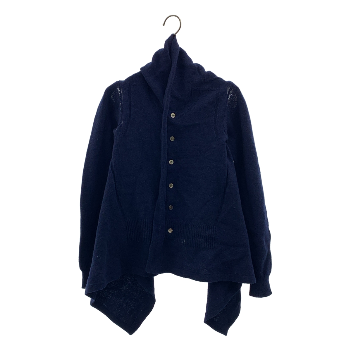 COMME des GARCONS / コムデギャルソン ウール 変形 アシンメトリー ニット カーディガン