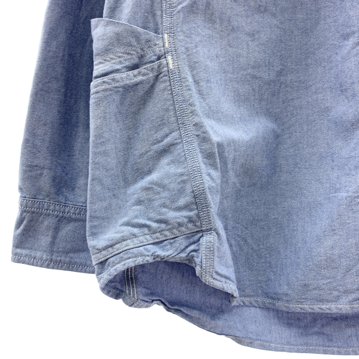 SASSAFRAS / ササフラス ロゴ チンストラップ シャンブレー シャツ