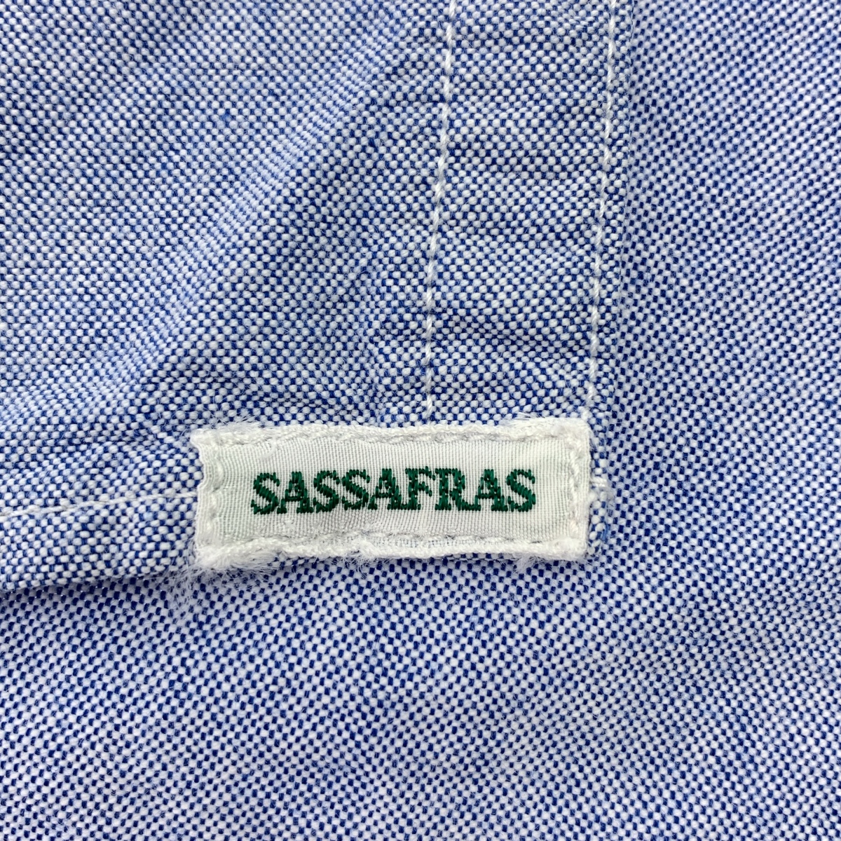 SASSAFRAS / ササフラス ロゴ チンストラップ シャンブレー シャツ