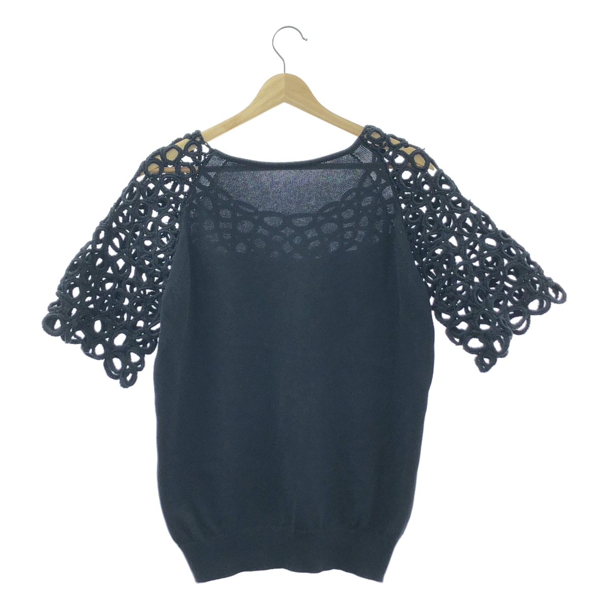 Drawer / ドゥロワー コットン かぎ編み ニット プルオーバー