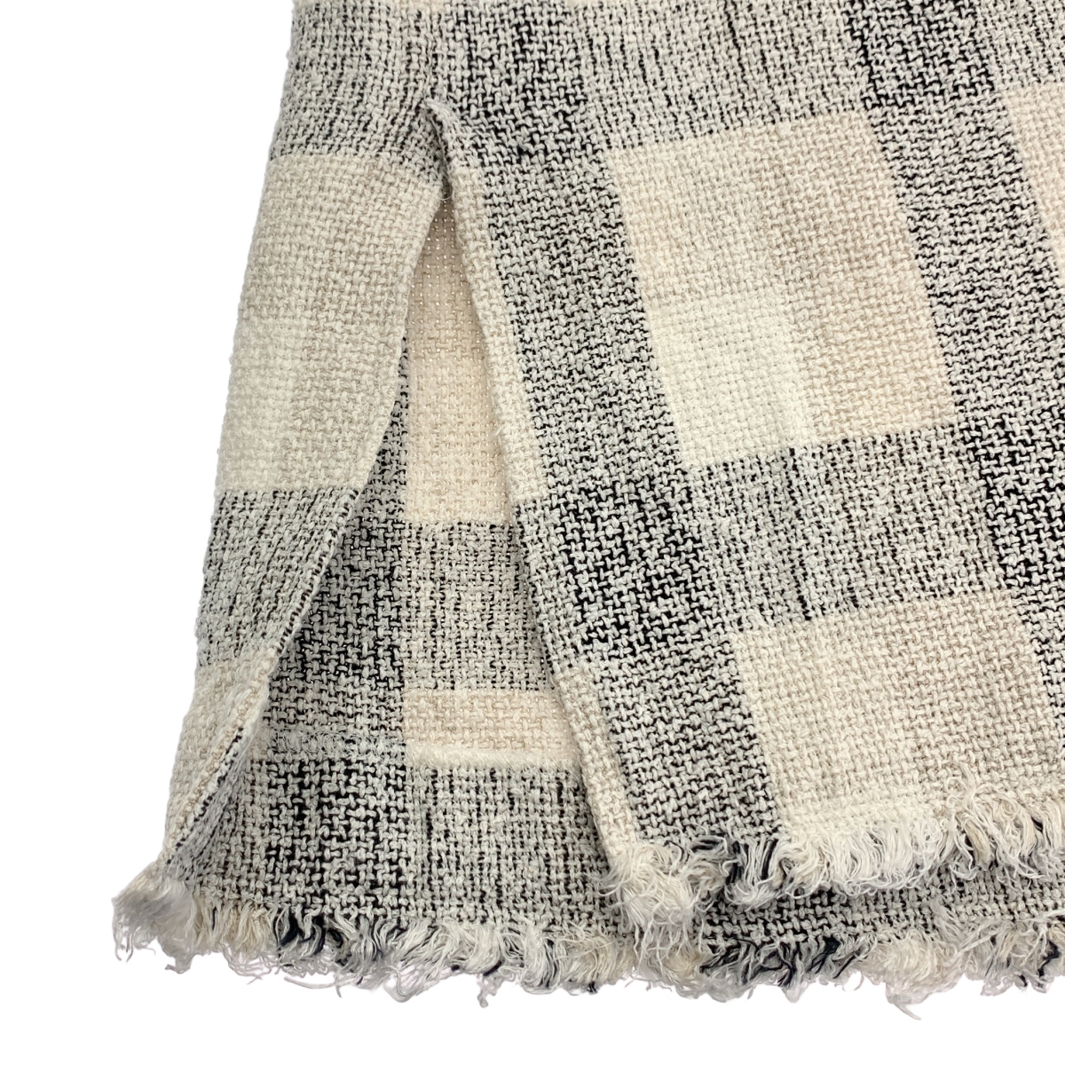 IENA / イエナ LINEN Tweed / リネン ツイード フリンジ スリット ロング Tブラウス