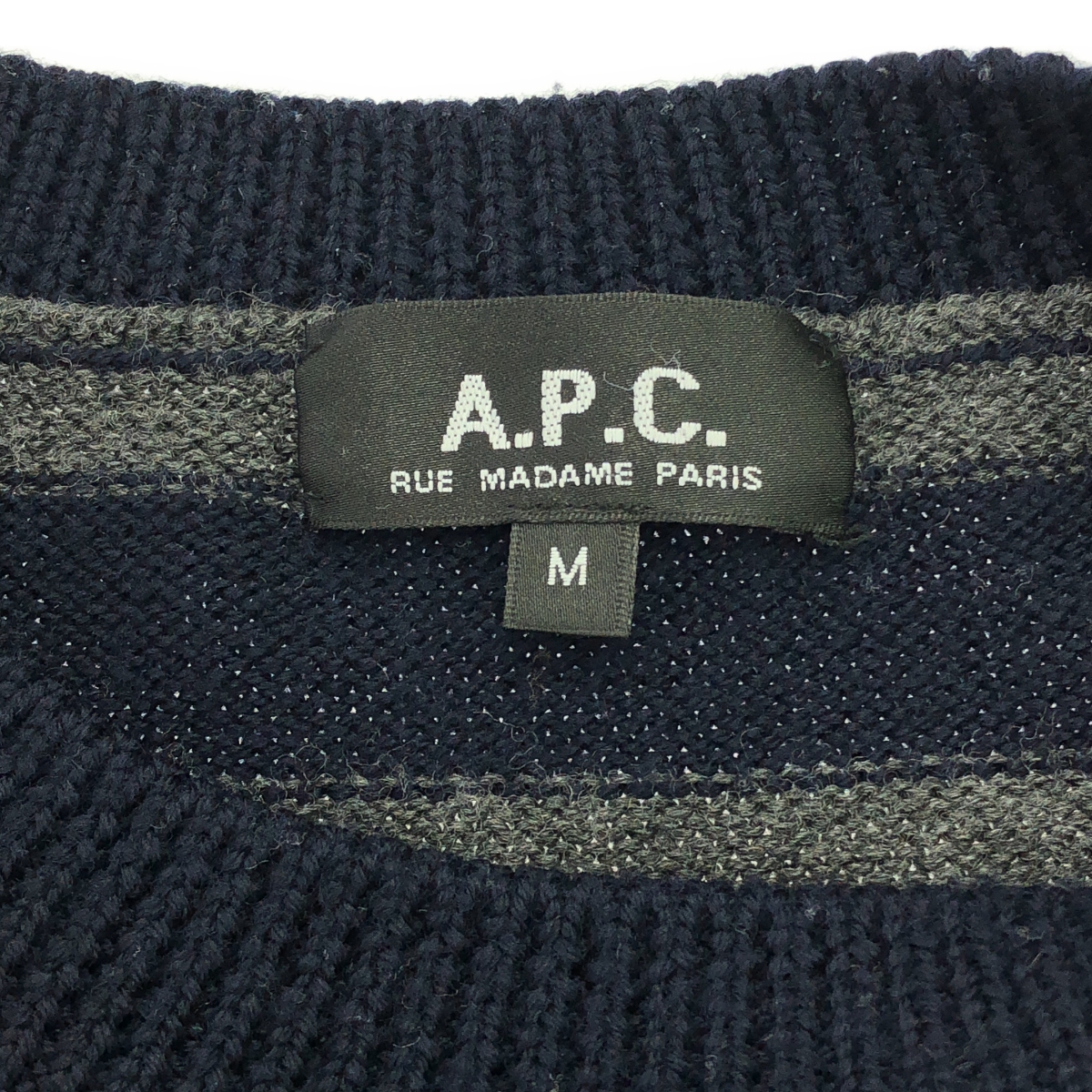 A.P.C. / アーペーセー ボーダー クルーネック ニット プルオーバー