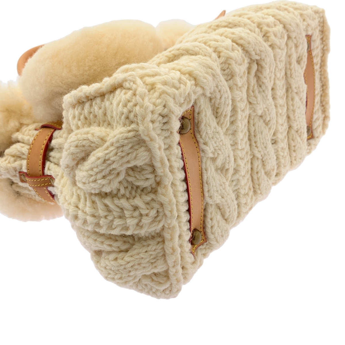 その他 NATURAL No.694 ムートン＆ケーブル編みバッグ (S)