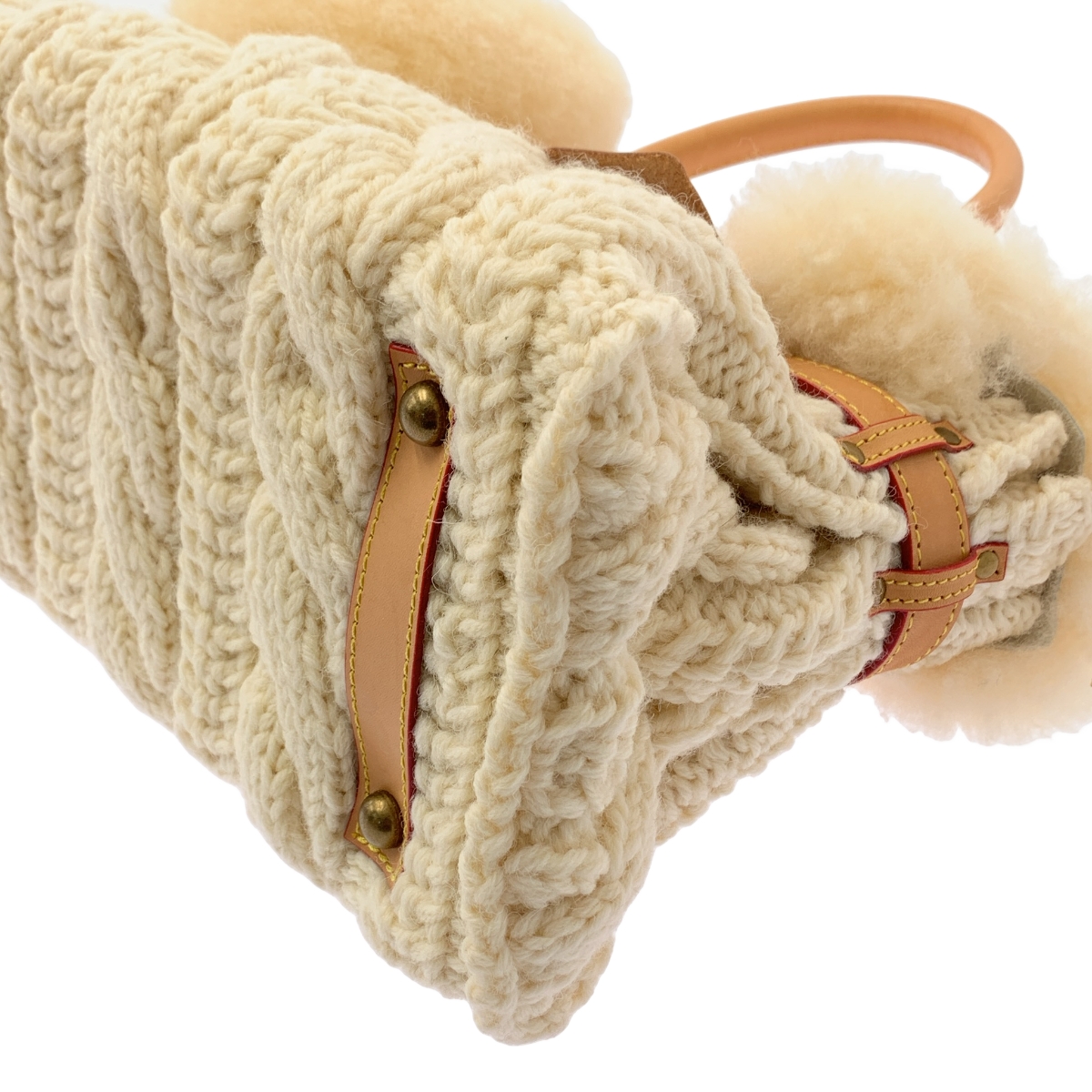その他 NATURAL No.694 ムートン＆ケーブル編みバッグ (S)