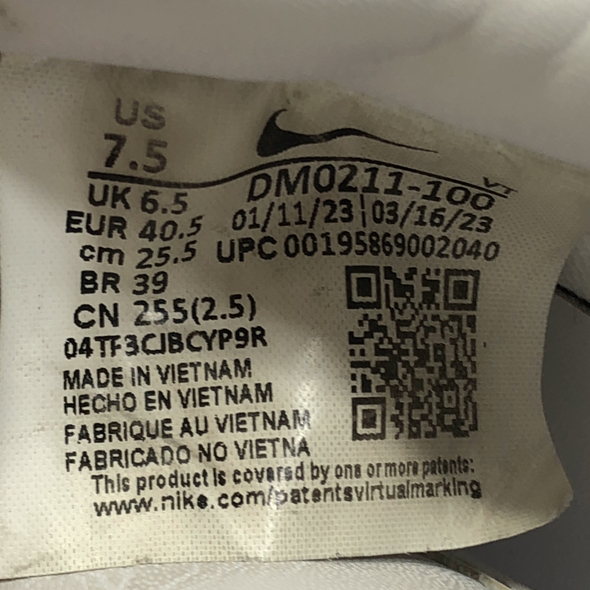 NIKE / ナイキ AIR FORCE 1 07 LOW FRESH / TRIPLE WHITE エアフォース1 ロー フレッシュ トリプルホワイト スニーカー