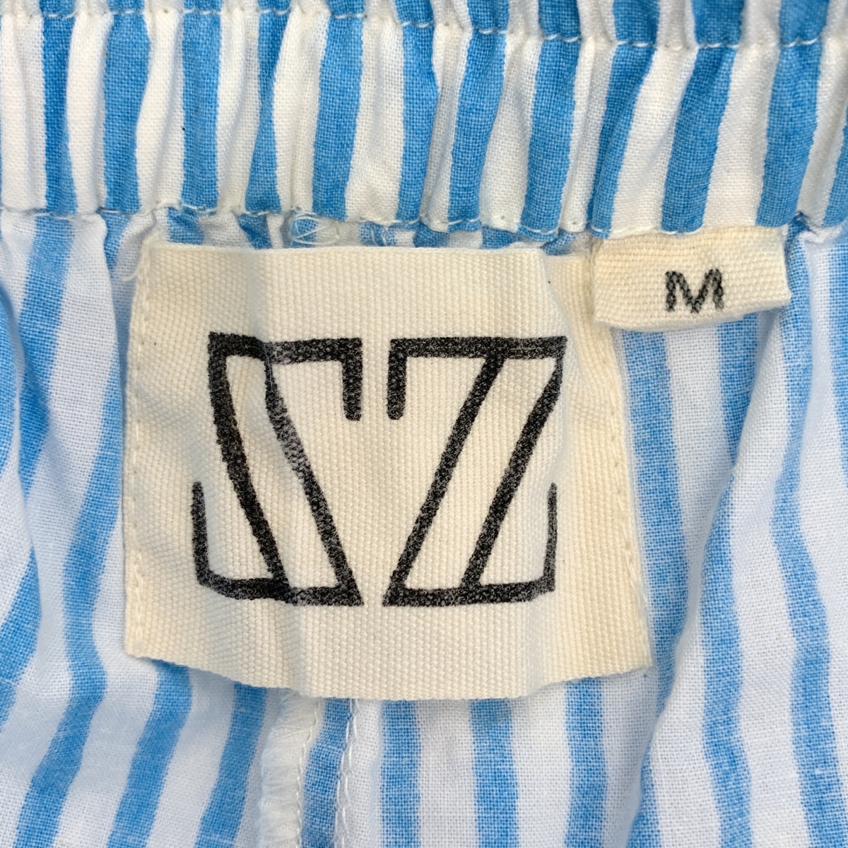 SZ Blockprints / エスゼットブロックプリント ストライプ ドローストリング ウエストゴム ワイド イージーパンツ