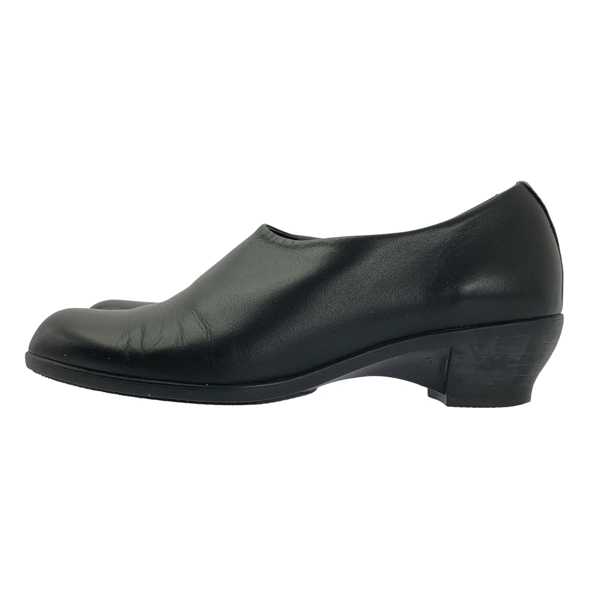 TRAVEL SHOES by chausser / トラベルシューズバイショセ SLIP-ON HEEL SHOES ラウンドトゥ ヒール シューズ