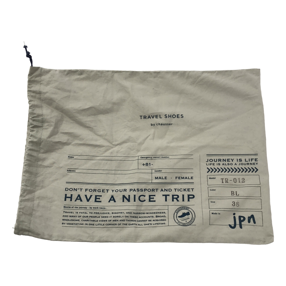 TRAVEL SHOES by chausser / トラベルシューズバイショセ SLIP-ON HEEL SHOES ラウンドトゥ ヒール シューズ