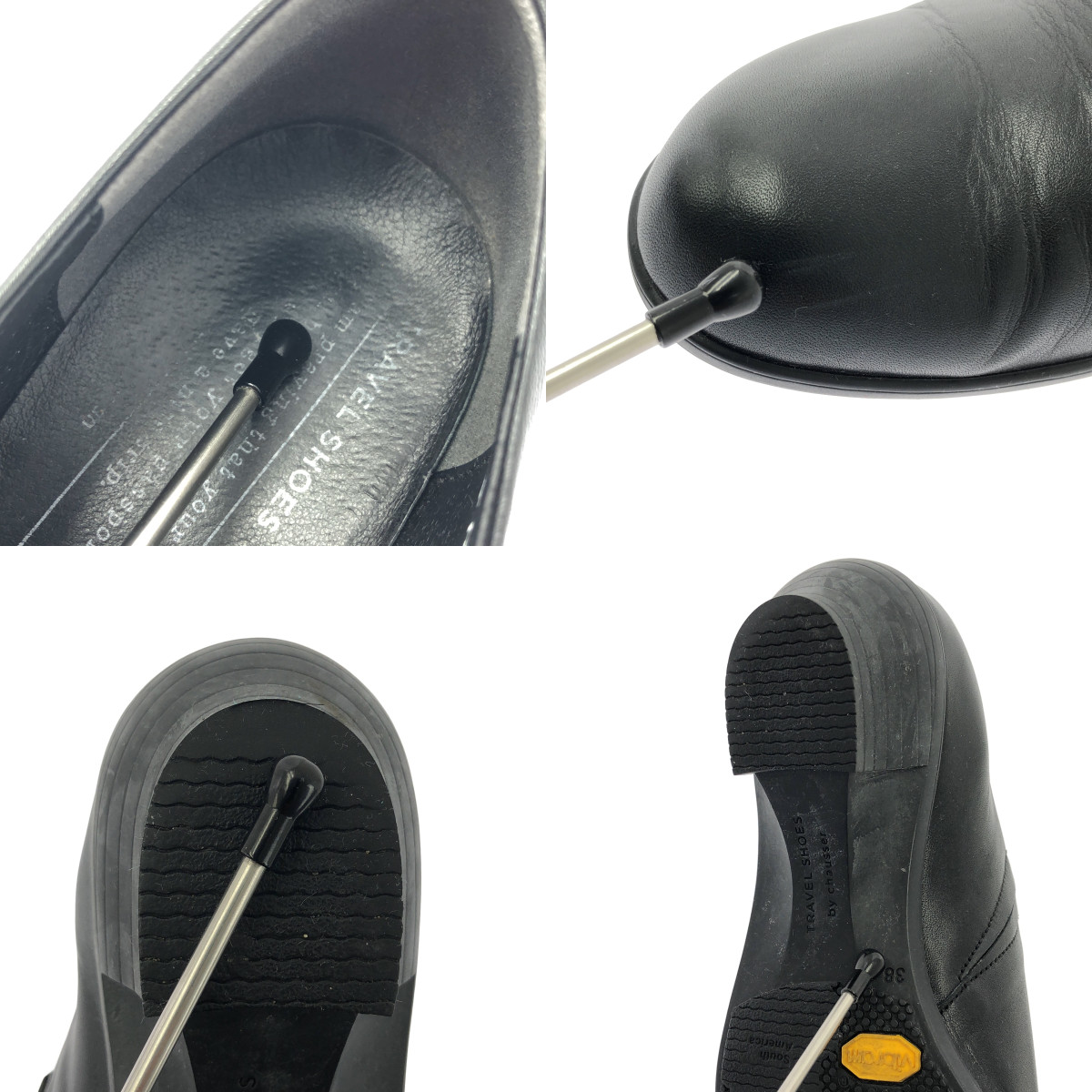 TRAVEL SHOES by chausser / トラベルシューズバイショセ SLIP-ON HEEL SHOES ラウンドトゥ ヒール シューズ