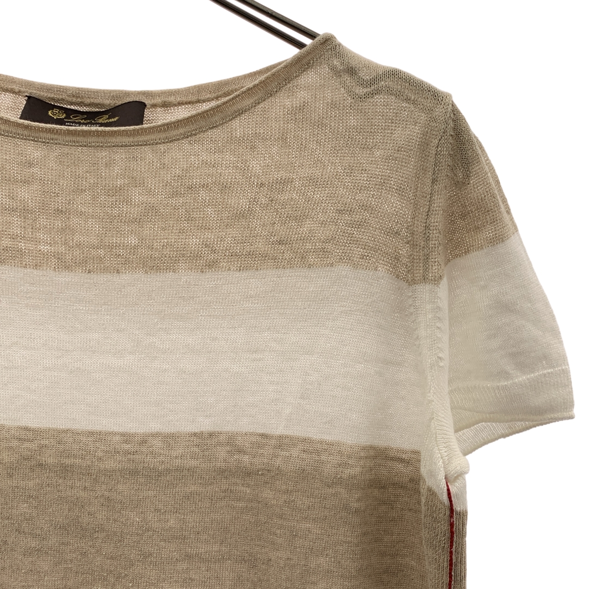 その他 リネン ボーダー ニットTシャツ