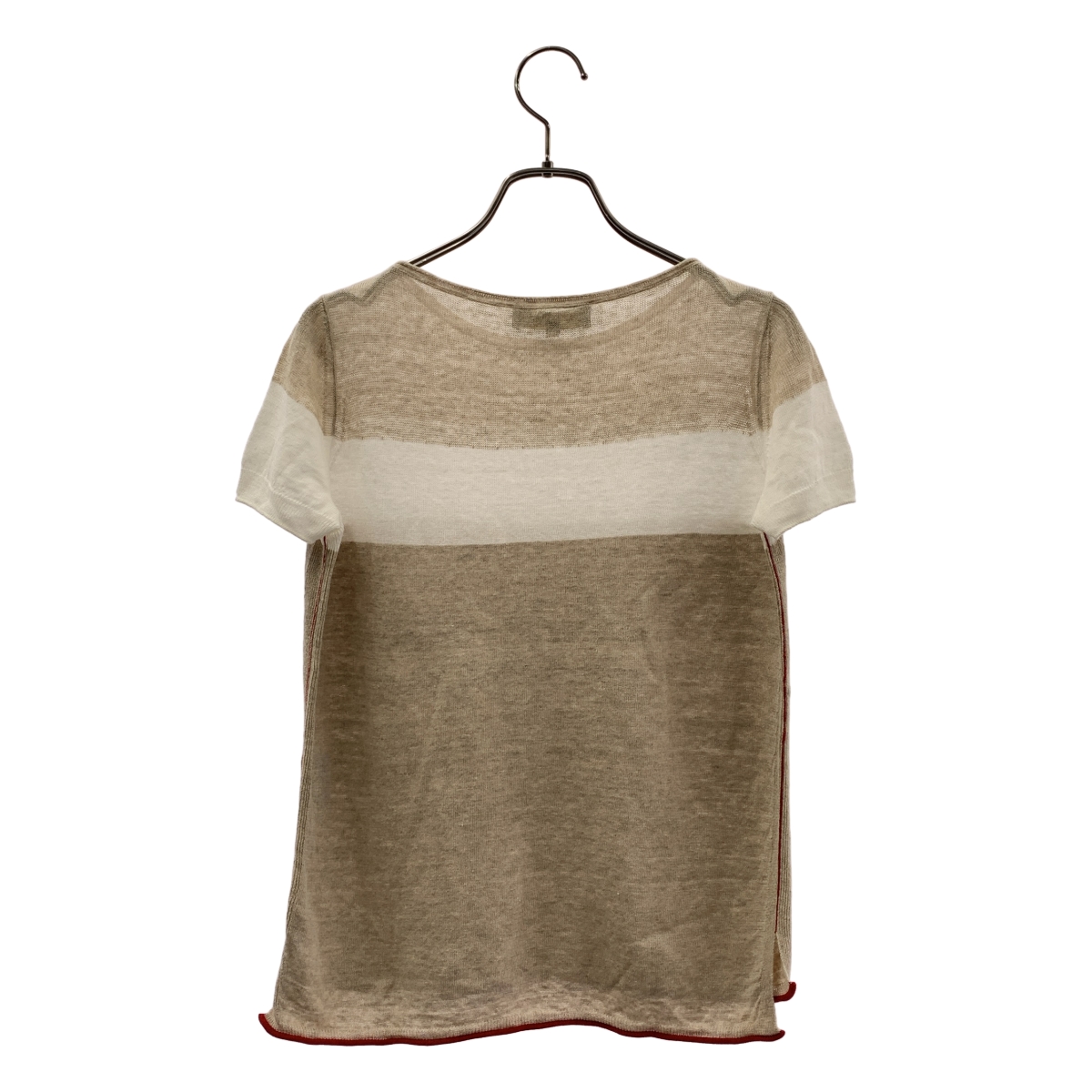 その他 リネン ボーダー ニットTシャツ