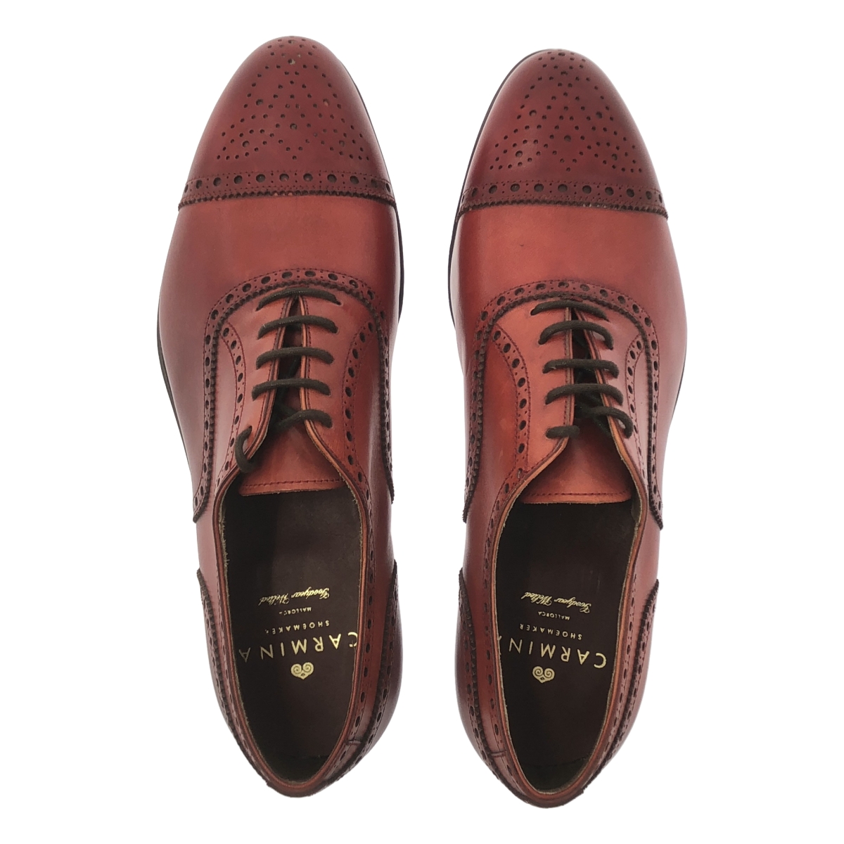 CARMINA / カルミナ QUEENS メダリオン ストレートチップ レザーシューズ