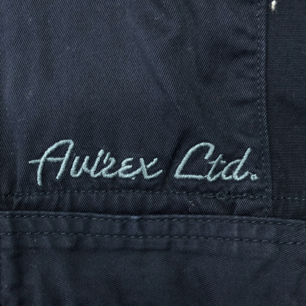 AVIREX / アヴィレックス リップストップ切替 パッチワーク バンドカラー シャツ