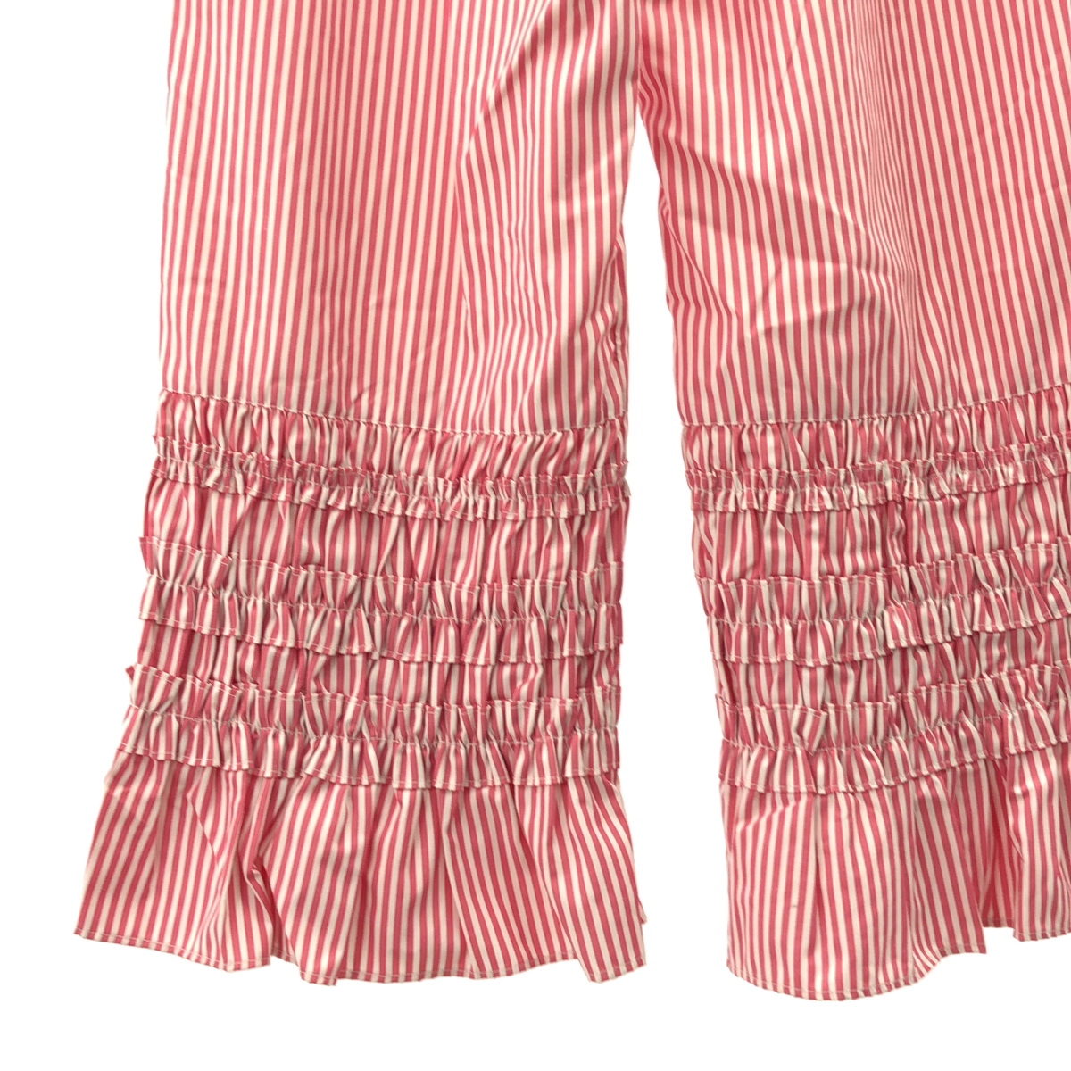 ne Quittez pas / ヌキテパ Cotton Poplin Frill Pants ストライプ フリル イージーパンツ