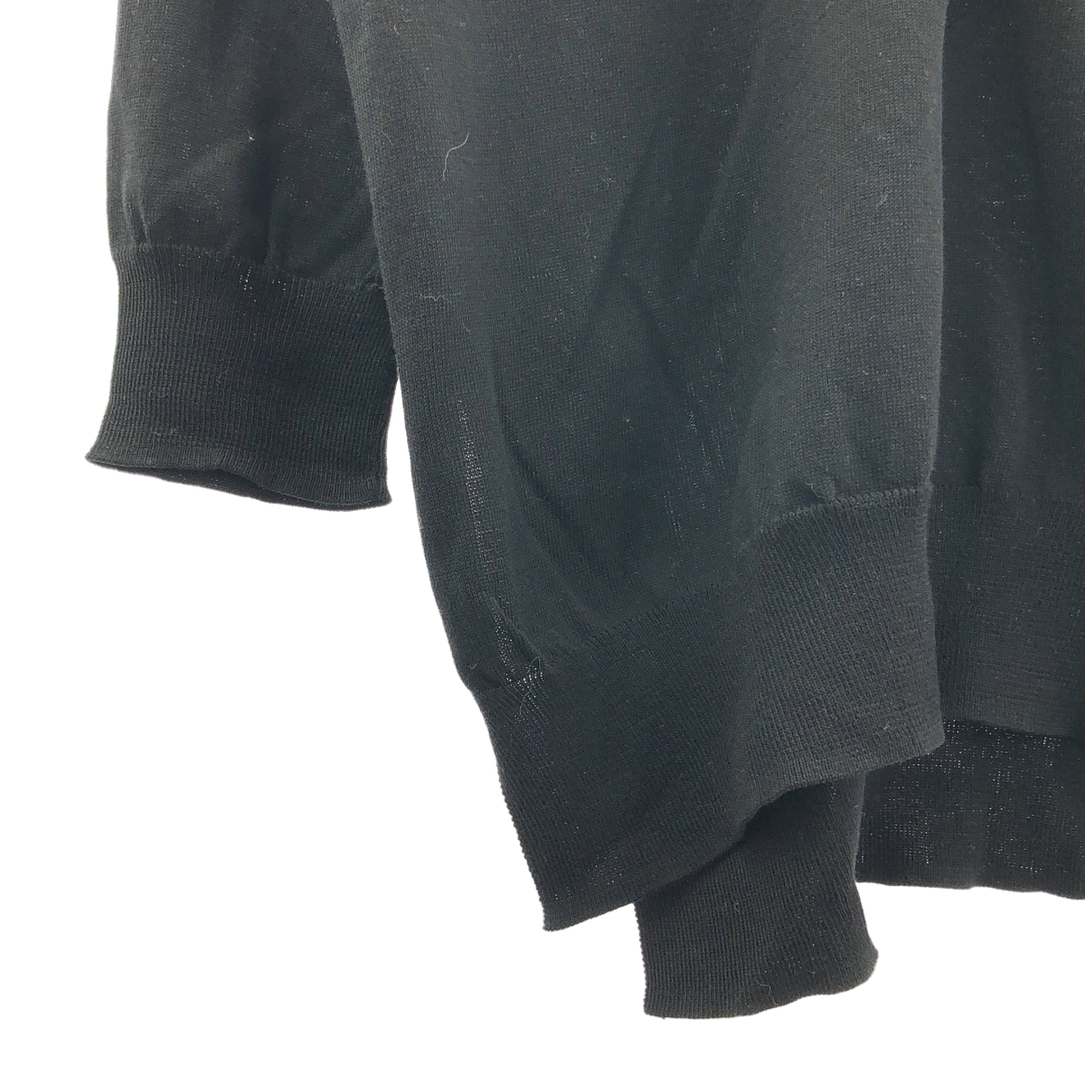 Drawer / ドゥロワー 16Gコットン天竺透かし編みニット