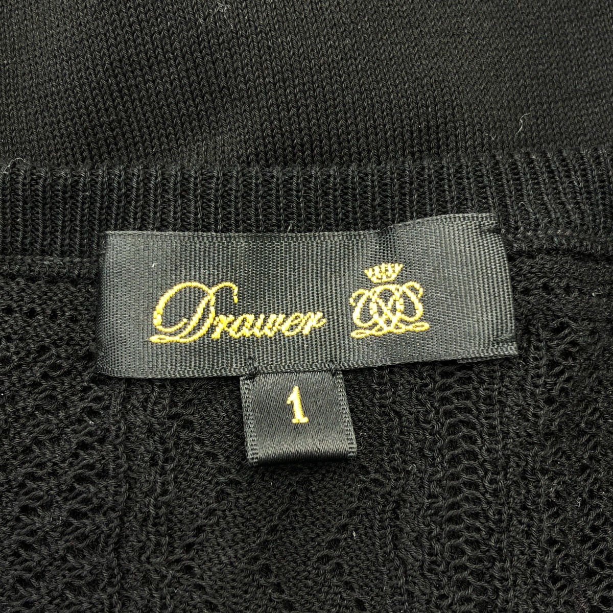 Drawer / ドゥロワー 16Gコットン天竺透かし編みニット