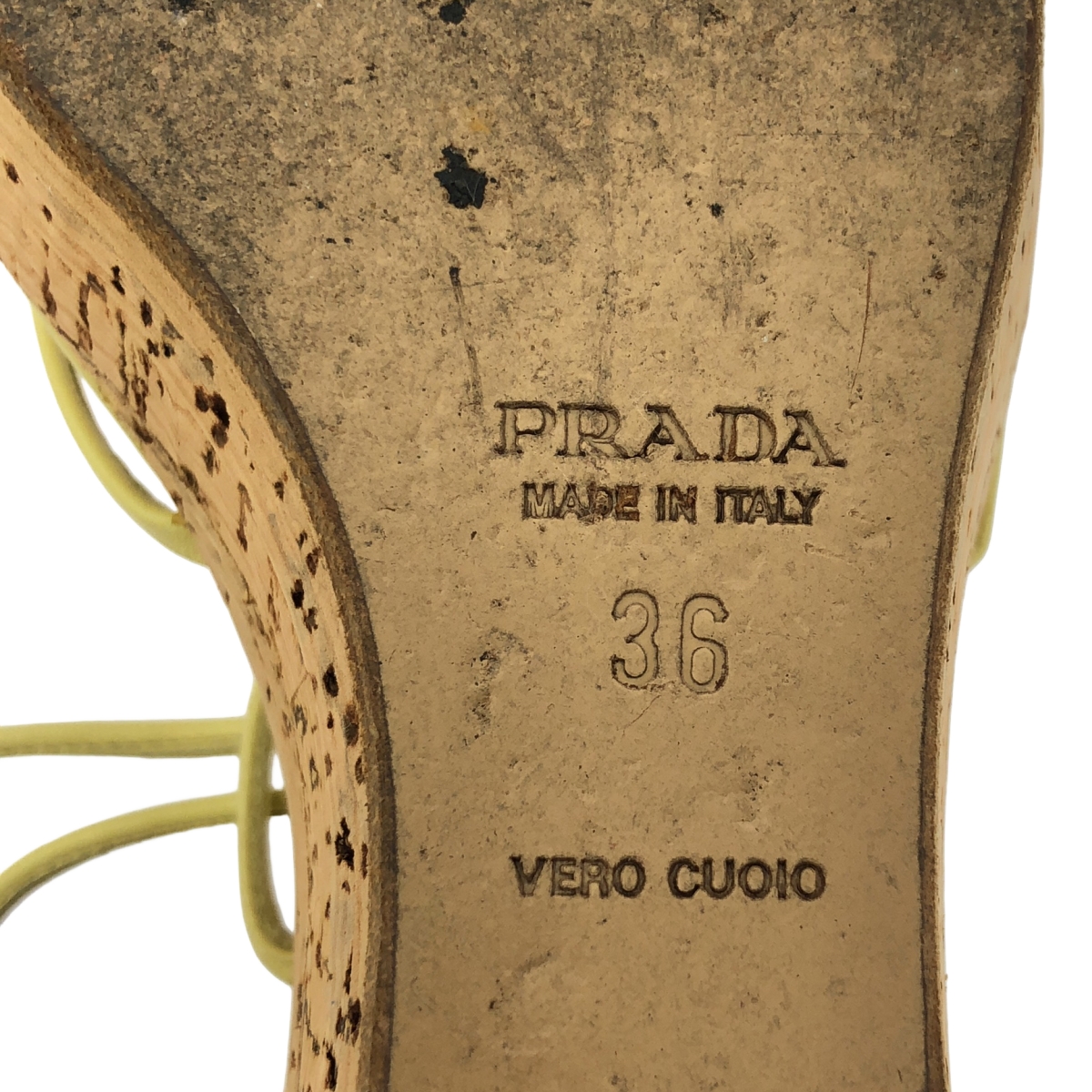 PRADA / プラダ コルクソール ストラップ サンダル