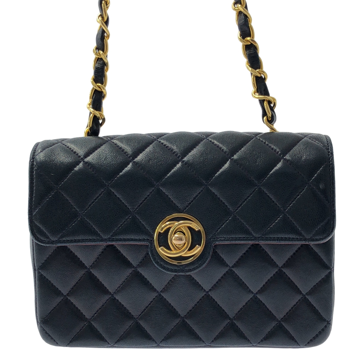 CHANEL / シャネル シングルフラップ ミニマトラッセ ラムスキン ショルダーバッグ