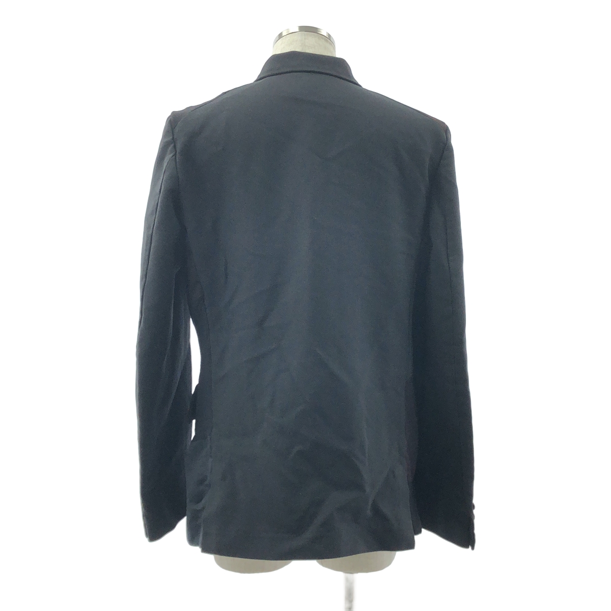 BLACK COMME des GARCONS / ブラックコムデギャルソン ポリエステル 製品加工 異素材 切替 パッチワーク シングルジャケット