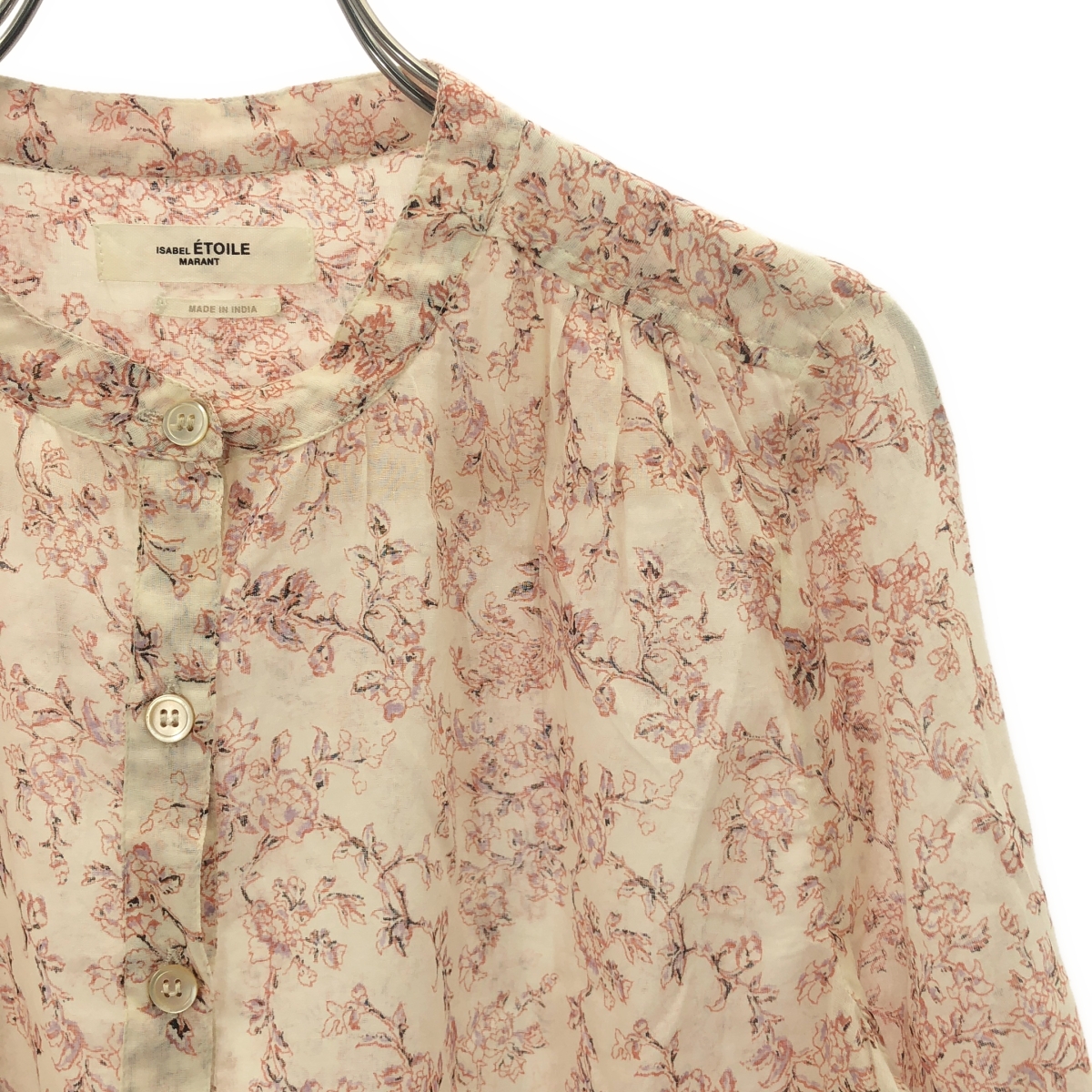 ISABEL MARANT ETOILE / イザベルマランエトワール 総柄 バンドカラー プルオーバー シャツ ブラウス