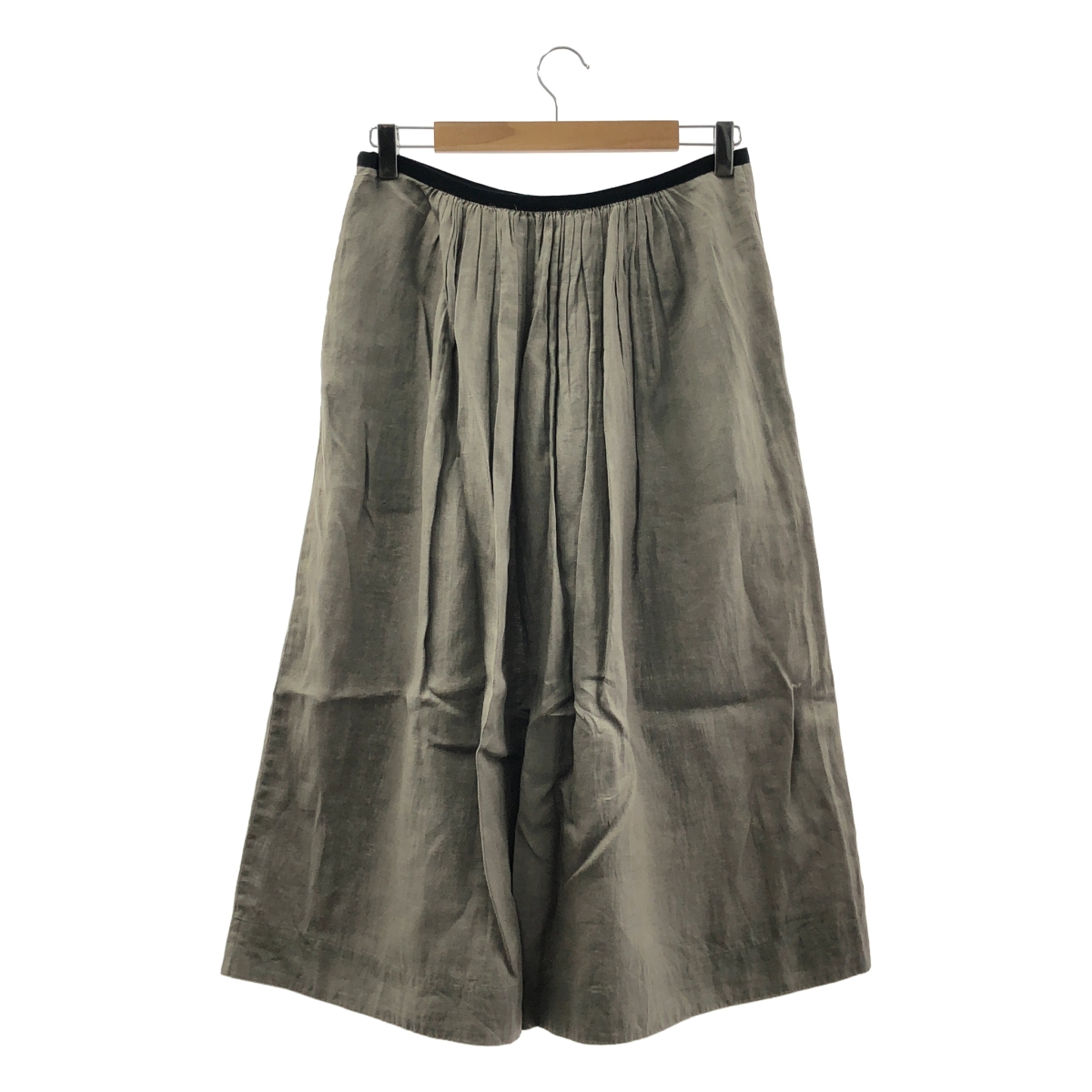 MARGARET HOWELL / マーガレットハウエル リネン ギャザー サイドジップ スカート